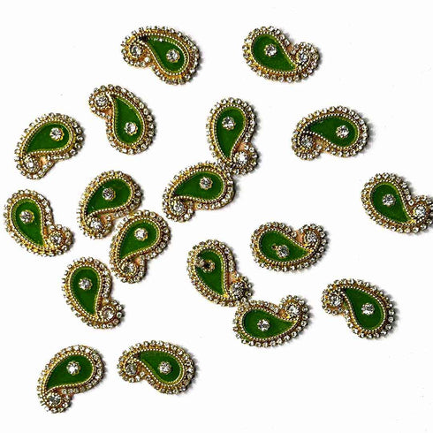 Dark Green Color Pazily Booti Pack Of 10