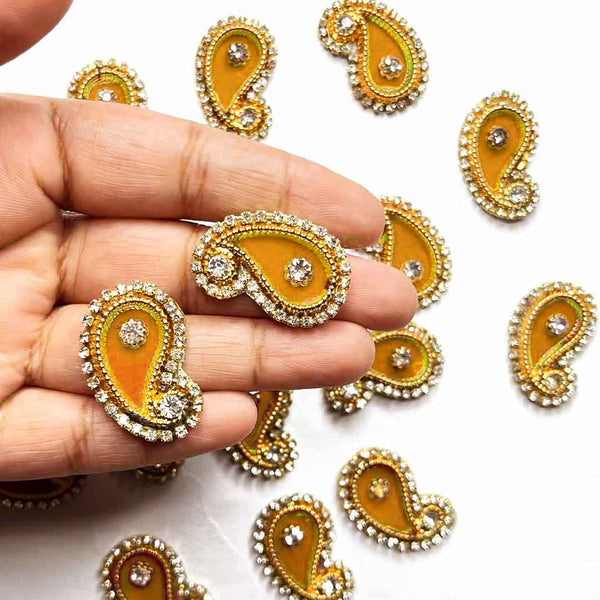Yellow Color Pazily Booti Pack Of 10 | Pazily Booti | Yellow Booti | Craft Shop India