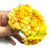 Yellow Color Fabric Flowers Bunch 2 Of 12 PCS.