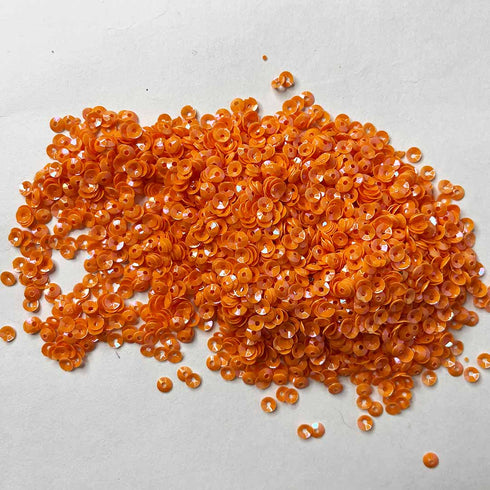 Orange Color Circular Bowl Sequins / Shaker