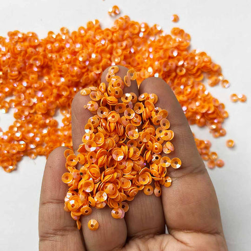 Orange Color Circular Bowl Sequins / Shaker