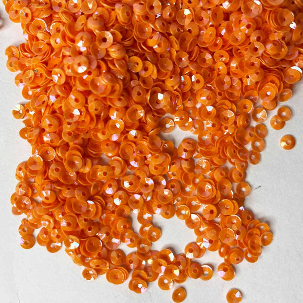 Orange Color Circular Bowl Sequins / Shaker | Circular Bowl Sequins | Art Craft | Project Making | Craft Shop India