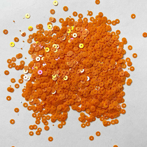 Orange Color Circular Sequins / Shaker