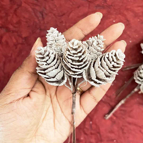 Brown Color Pine Filler | Pine Filler Pack Of 2 | Bunch (12 stems) | Brown Color Pine | Art Craft | Online Craft | Hobby Craft | Craft Material | Craft Shop India | Craft Store Online | Handemade | Indian decoration | Craft Making | Project Making | Wedding Decoration