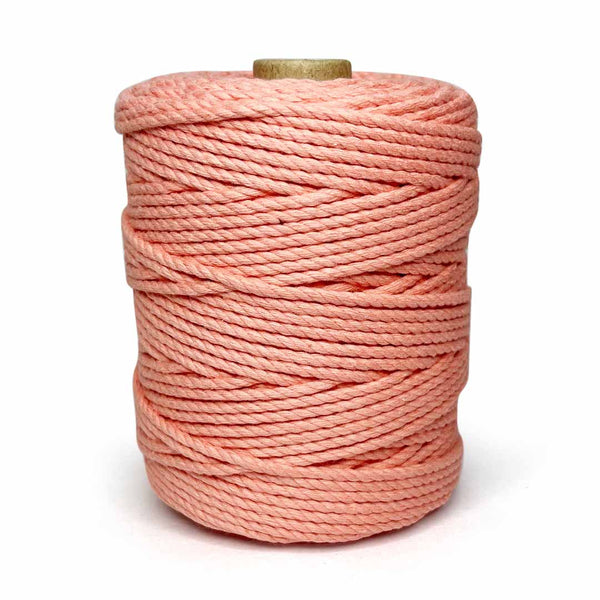 Peach - 4 mm Twisted Macrame Cord | Twisted Macrame Cord | Twisted macrame Cord | Macrame cord | Craft Shop India | Art Craft | collection | Projects | DIY | Craft | Craft Making