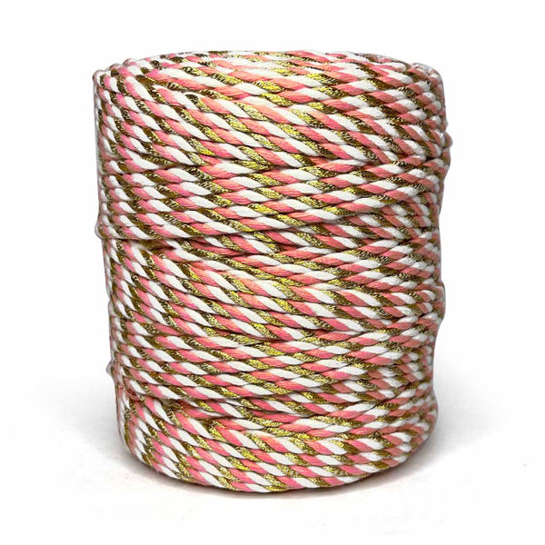 Golden Zari - 4 mm Twisted Macrame Cord | Twisted macrame Cord | Macrame cord | Craft Store | Art Craft | collection | Projects | DIY | Craft | Craft Making | craft shop india | india craft shop