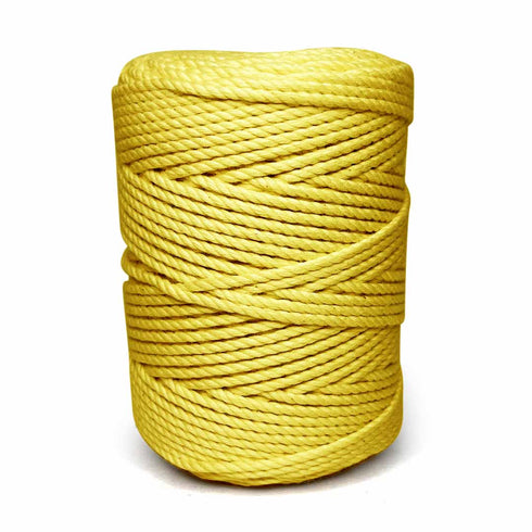 Yellow - 4 mm Twisted Macrame Cord