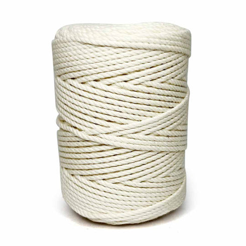 Cream - 3 mm Twisted Macrame Cord