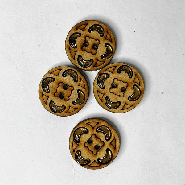 Mdf Round Button With Kundan Set of 6 | Mdf Round Button | Kundan | Craft Shop India | Craft Store | Art Craft | Craft | Decoration | Project | DIY | Collection | craft shop india | india craft shop