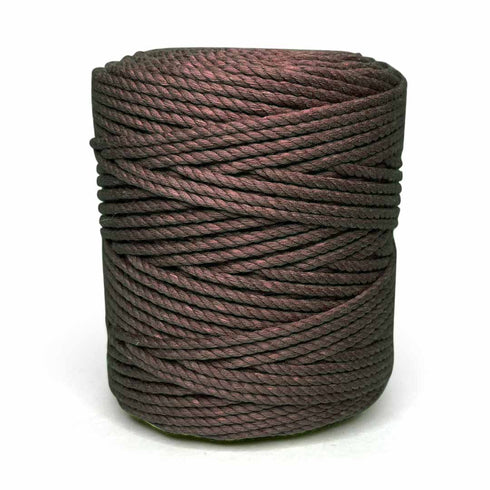 Brown - 4 mm Twisted Macrame Cord