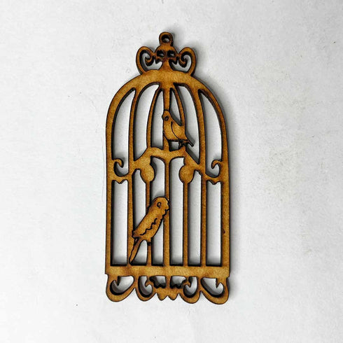 Mdf Birds Cage Shape Set Of 6