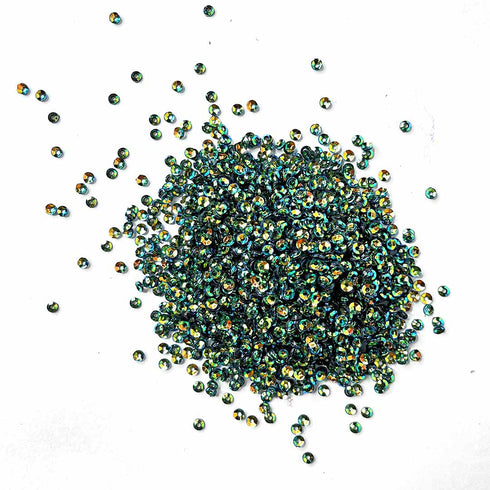 Green Rainbow Color Shine Bowl Sequins / Shakers
