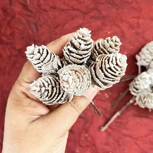 Brown Color Pine Filler | Pine Filler Pack Of 2 | Bunch (12 stems) | Brown Color Pine | Art Craft | Online Craft | Hobby Craft | Craft Material | Craft Shop India | Craft Store Online | Handemade | Indian decoration | Craft Making | Project Making | Wedding Decoration