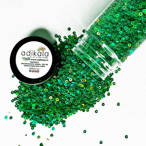Green With Multicolor Shine Glitter/Sequence (GS1) | craft shop india | india craft shop | shop craft | craft shop india | india craft shop | shop | craft