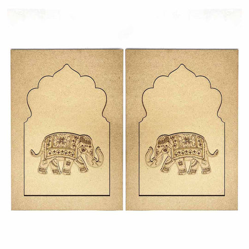 Jharokha With Elephant Mdf Cutout 13 inches