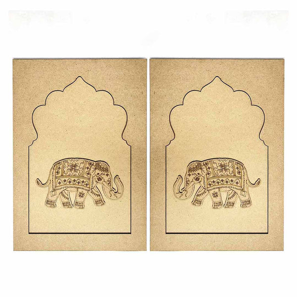 Jharokha | Jharokha With Elephant | MDF | MDF Cutouts | Laser Cutting design | MDF Elephant | Craft | Art Craft | Craft Shop India | Pichwai | Kala | Craft SHop India | India | Indian | Women