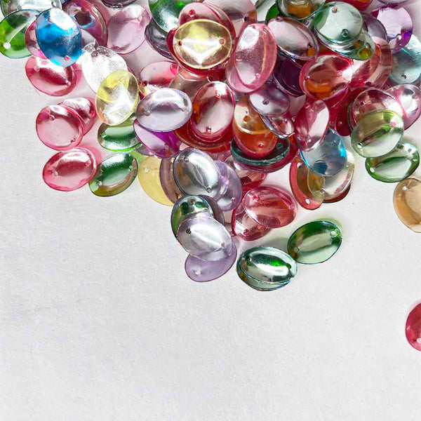 Multicolored Oval Shape Sequins & Shakers | Multicolored | Sequins | Shakers | Craft Shop India