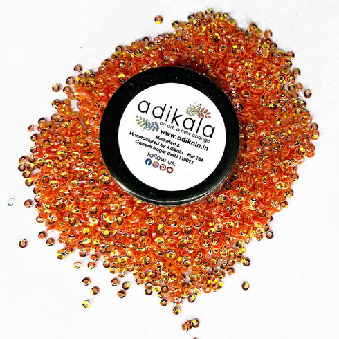 Orange with Multicolor Shine Glitter/Sequins (OS1)