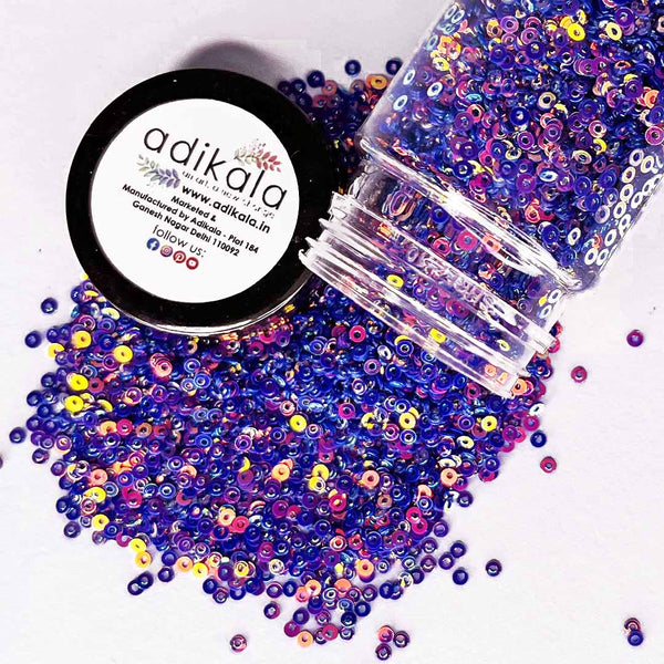Dark Blue With Multicolor Shine Glitter/Sequins (BS1) | Craft | Craft Making | Craft Shop India | Shop Craft