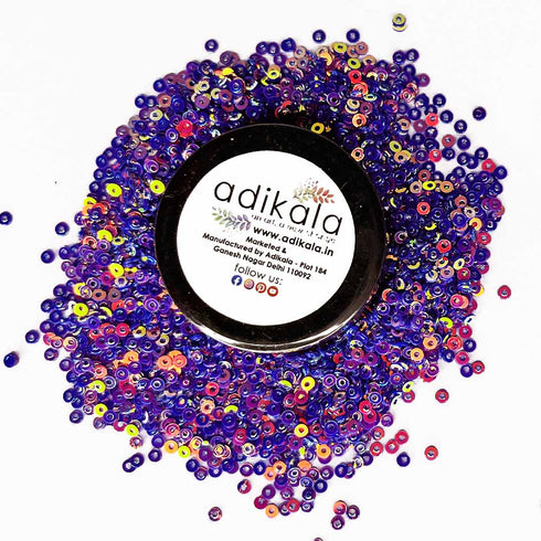 Dark Blue With Multicolor Shine Glitter/Sequins (BS1)