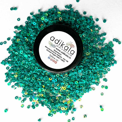 Teal Green Color Glitter/Sequins