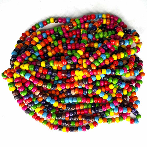 Multicolored Small Size Wooden Beads
