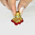 Red Color acrylic Beads Jhumka Set Of 5