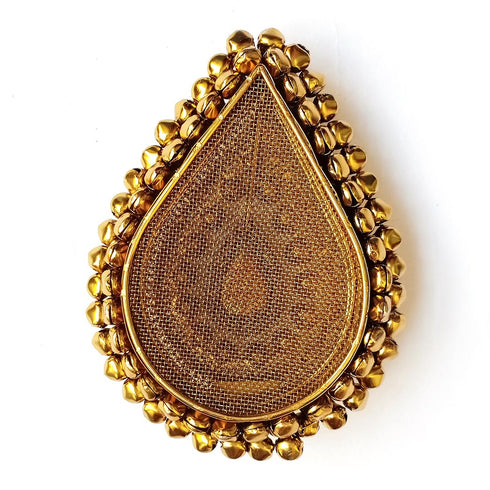 Tilak Shape | Antique Gold | Finish Handcrafted Box | Stonework | Ghungroo | Craft Shop India