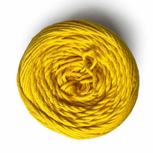 Mango Yellow Color 8 PLY Cotton Crochet Thread Balls for Weaving and Craft Making - 100GMS