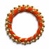 Orange Color Gota & Beads Ring Set Of 10