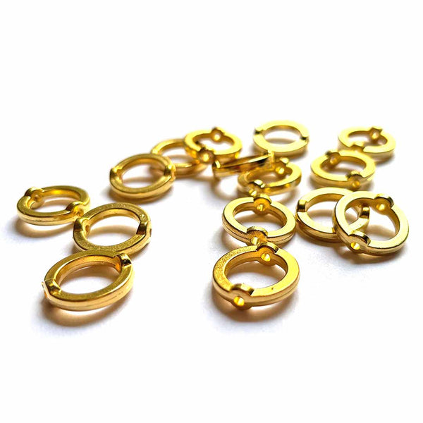 Golden 2 Sides Hole Connecter Or Beads | crafdt shop india | india craft | shop craft | craft shop india