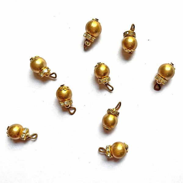 Golden Beads Hanging - Jewelry Making | craft shop india | india craft shop | craft shop