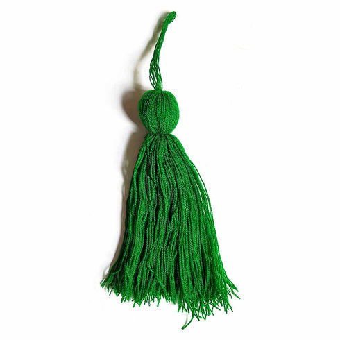 Green Color Woolen Tassels Pack Of 5