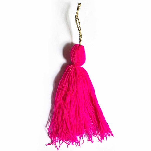 Pink Color Woolen Tassels Pack Of 5