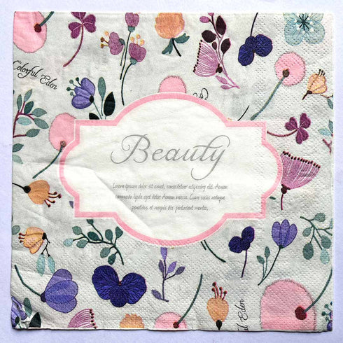 Floral Design - Decoupage Napkin