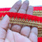 Golden Zari & Red Polyester Thread Lace & Border - ( 9mtr )