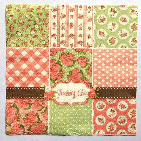 Green & Orange - Decoupage Napkin