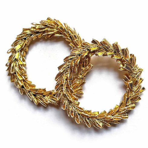 3 Inches Golden Small Size Gota Ring Set Of 6