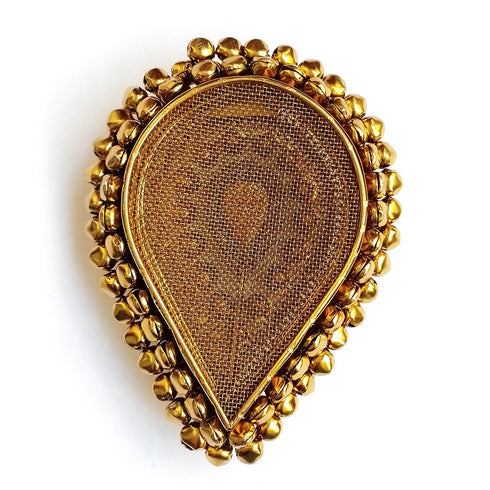 Tilak Shape | Antique Gold | Finish Handcrafted Box | Stonework | Ghungroo | Craft Shop India