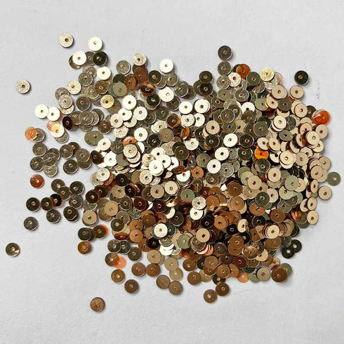 Golden Color Circular Sequins / Shakers