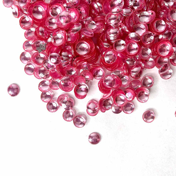 Pink Round Shape Bowl Sequins & Shakers | Pink Round Shape Bowl | Sequins | Shakers | Art Craft | Craft Store Online | Craft Shop India