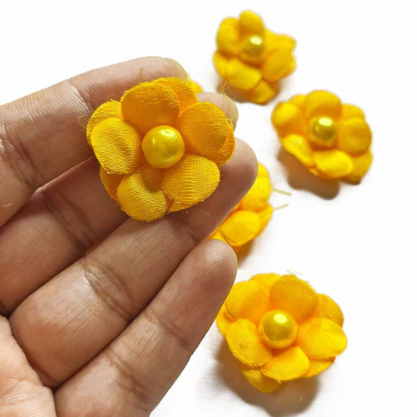 Yellow Color Small Size Flower Set Of 20 | Small Size Flower | Craft Shop India | Art Craft | Collection
