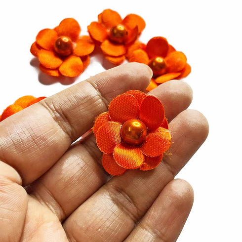 Orange Color Small Size Flower Set Of 20