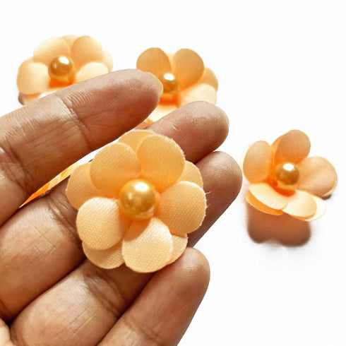 Peach Color Small Size Flower Set Of 20