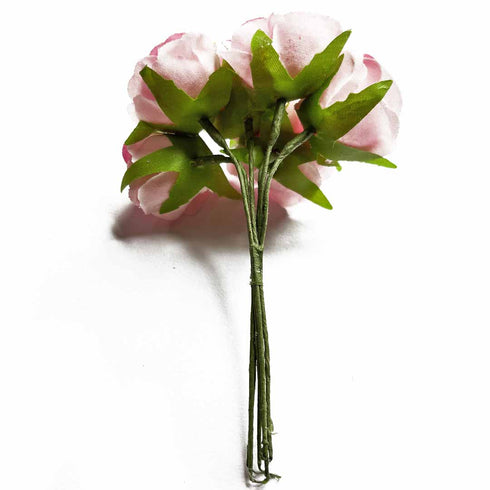 Pink Color Flowers Bunch 2 Of 12 PCS.
