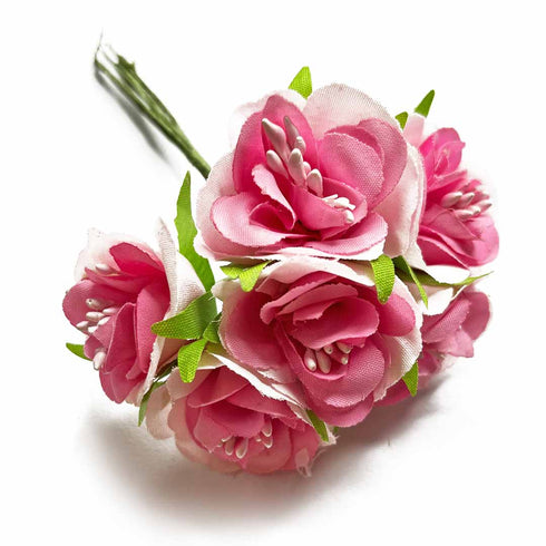 Pink Color Flowers Bunch 2 Of 12 PCS.