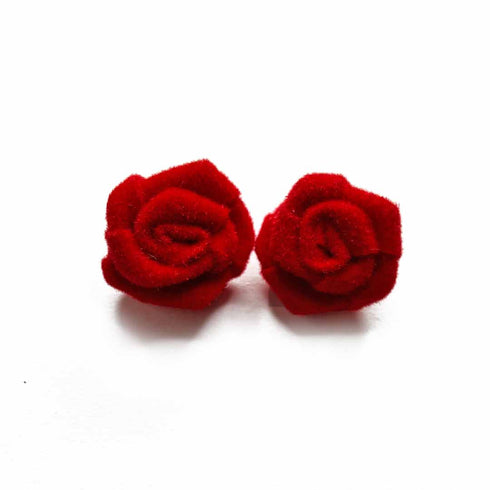 Maroon Color Velvet Rose Flower Set Of 20