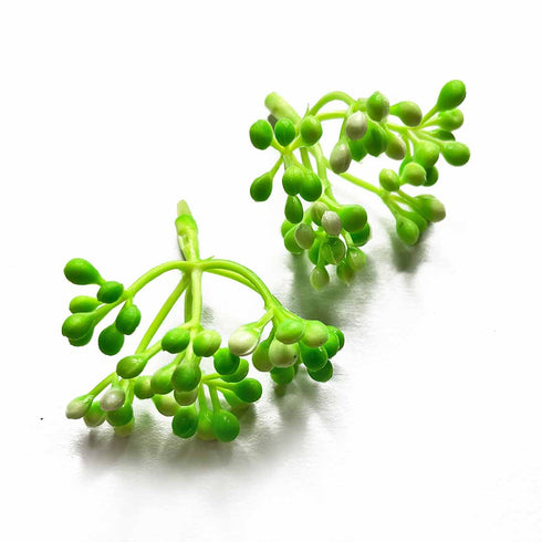 Green & Cream Color Buds Bunch Set Of 12