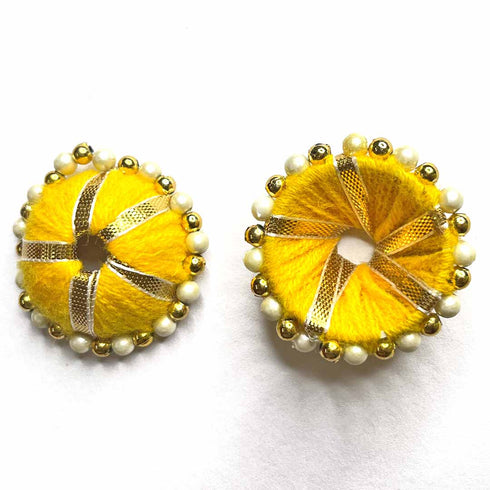 Yellow Color Gota & Beads Katori Umbrella Pack Of 10