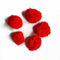 Red Color Big Size Pom Pom Pack Of 25
